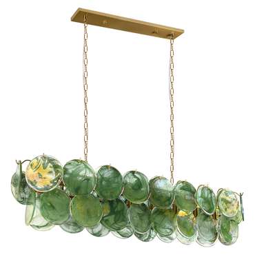 Подвесная люстра Lolly 10492/1200R Green (стекло, цвет зеленый)