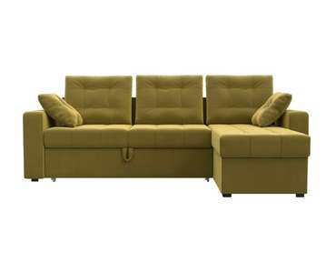Угловой диван-кровать Камелот желтого цвета правый угол