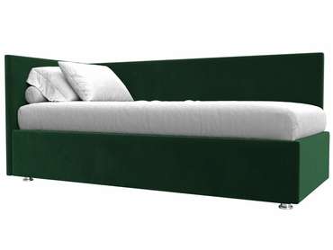 Кровать Лига 039 темно-зеленого цвета с подъемным механизмом левая