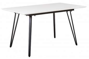 Обеденный раздвижной стол Диего бело-черного цвета