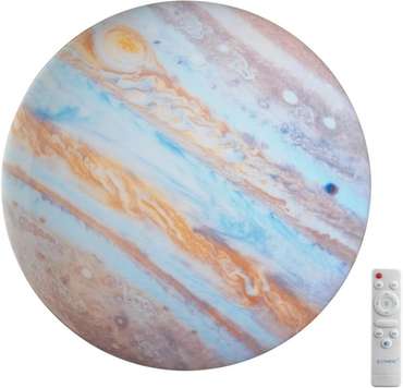 Настенно-потолочный светильник Sonex Jupiter 7724/DL пластик/мульти LED 48Вт 3000-6000К D400 IP43 пульт ДУ