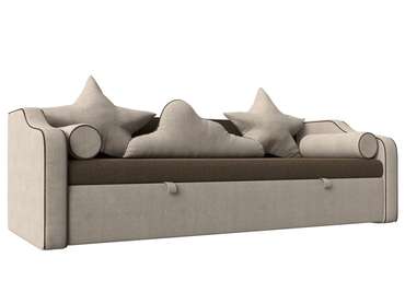 Прямой диван-кровать Рико светло-серого цвета
