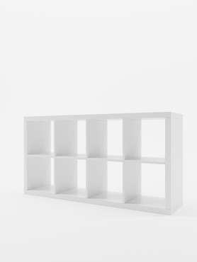 Стеллаж Piano 4x2 белого цвета