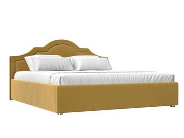 Кровать Афина 200х200 желтого цвета с подъемным механизмом