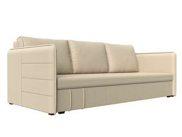 Прямой диван-кровать Слим бежевого цвета (экокожа)
