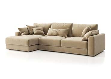 Угловой диван-кровать Шерлок бежевого цвета