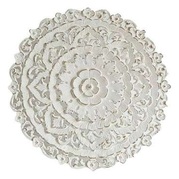 Настенный декор Белый Mandala Деревянный MDF (90 x 2 x 90 )