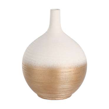 Ваза для декора Saryksu бело-золотого цвета