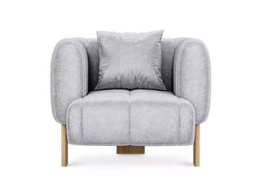 Кресло Cassis светло-серого цвета с бежевыми ножками