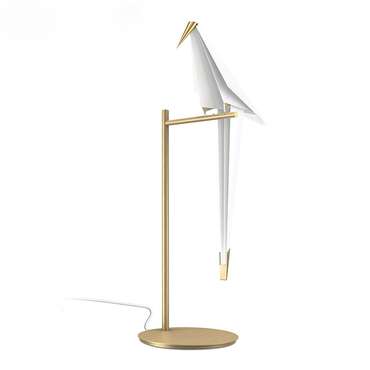 Настольная лампа Origami Bird белого цвета