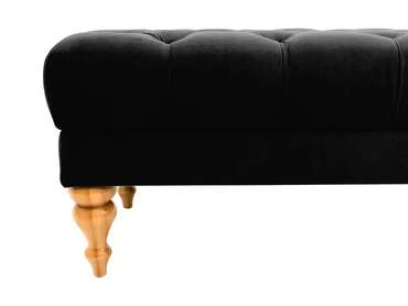 Банкетка Jazz черного цвета с бежевыми ножками