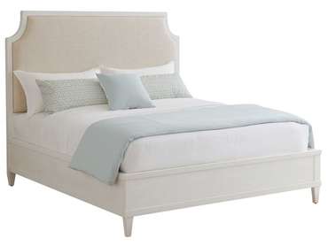 Кровать с мягким изголовьем Бриз 160х200 светло-бежевого цвета