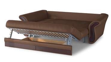 Диван-кровать Арес L коричневого цвета