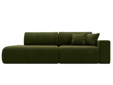 Диван-кровать Лига 036 Модерн зеленого цвета с правым подлокотником