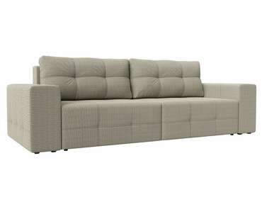 Прямой диван-кровать Перри серо-бежевого цвета