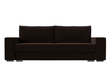 Прямой диван-кровать Дрезден коричневого цвета