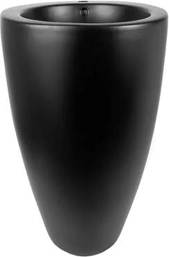 Раковина напольная SantiLine черного цвета круглая диаметр 50