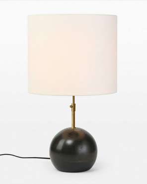 Настольная лампа Тулон черно-белого цвета