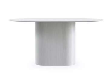 Стол обеденный овальный Mono 160 белого цвета