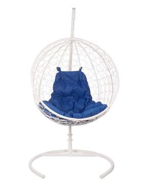 Кресло подвесное Kokos с синей подушкой