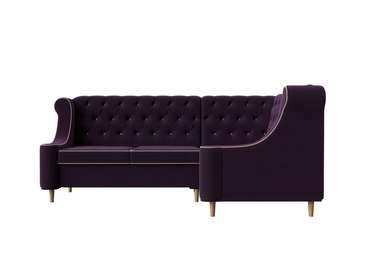 Угловой диван Бронкс фиолетового цвета правый угол