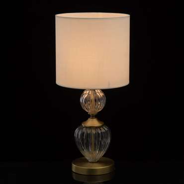  Настольная лампа Оделия с белым абажуром