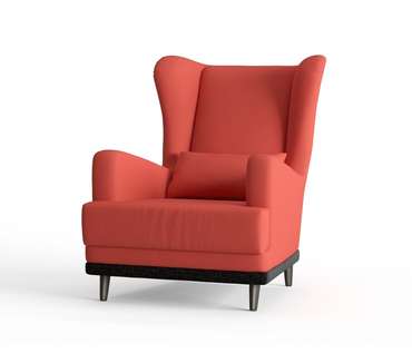Кресло Грэмми в обивке из велюра оранжевого цвета