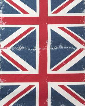 Пуф Британский флаг с прямыми ножками