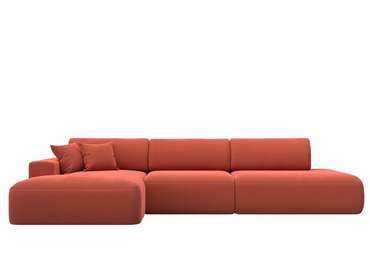 Угловой диван-кровать Лига 036 Модерн Лонг кораллового цвета левый угол
