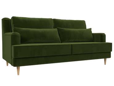 Прямой диван Джерси зеленого цвета