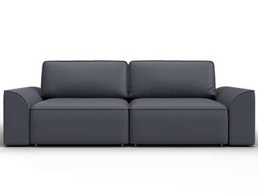 Диван-кровать Лига-048 темно-серого цвета (экокожа)