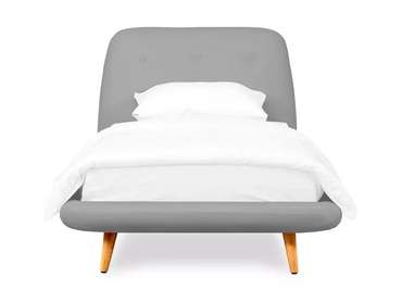 Кровать Loa 90х200 серого цвета без подъемного механизма