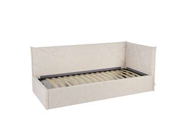 Кровать Квест 90х200 кремового цвета с подъемным механизмом