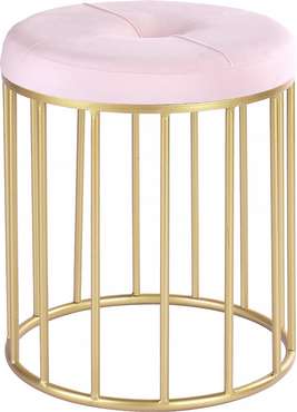 Пуф S золотисто-розового цвета с металлическим основанием IMR-1626260