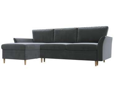 Угловой диван-кровать София серого цвета левый угол
