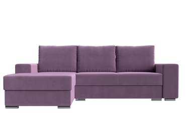 Угловой диван-кровать Дрезден сиреневого цвета левый угол