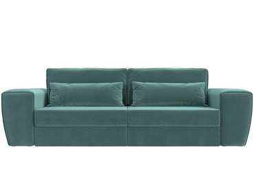 Прямой диван-кровать Лига 008 бирюзового цвета