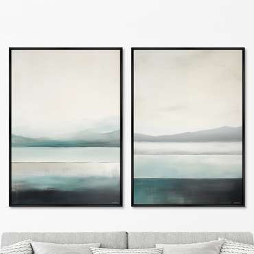 Набор из двух репродукций картин Landscape collection, Aquarium, 2024г.