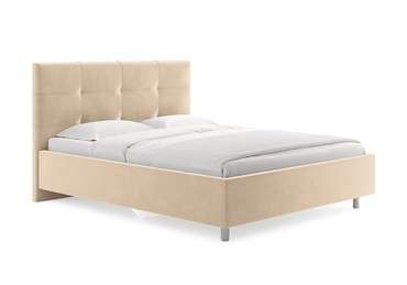 Кровать Caprice 180х200 бежевого цвета (вельвет) без основания и подъемного механизма 
