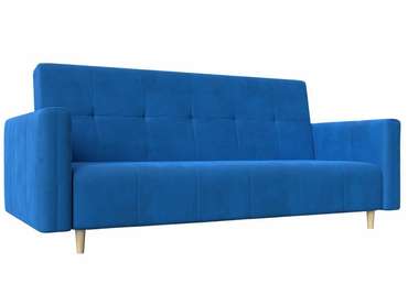 Прямой диван-кровать Вест голубого цвета