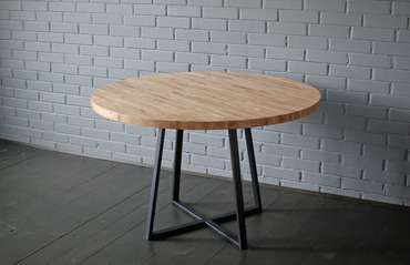 Обеденный стол Oak Round Plus бежевого цвета