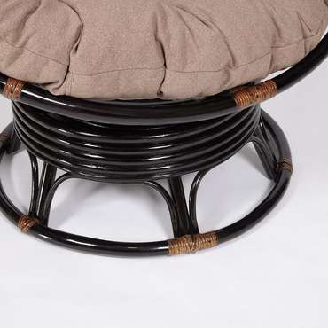 Кресло-качалка Papasan Antique brown черно-коричневого цвета