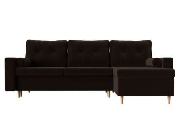 Угловой диван-кровать Белфаст коричневого цвета  правый угол