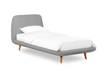 Кровать Loa 90х200 серого цвета без подъемного механизма