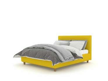 Кровать Турку Box High 160х200 желтого цвета с подъемным механизмом