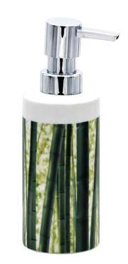 Дозатор для жидкого мыла Canne бело-зелёного цвета