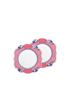 Набор из двух тарелок Roya бело-розового цвета