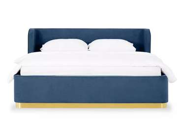 Кровать Vibe 160х200 синего цвета с подъемным механизмом