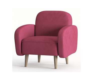 Кресло из велюра Бризби цвета фуксия