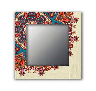 Настенное зеркало Вернон 50х65 бежевого цвета